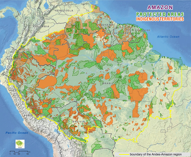 Amazon Protected Areas and Indigenous Lands Map