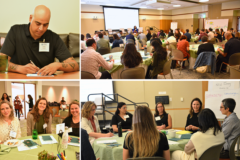 Museums Reimagined group participants montage Attendees engaged in discussions and in sharing of ideas and experiences for actionable solutions.