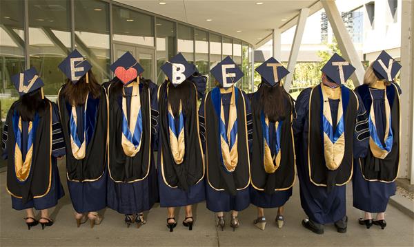 UC Davis nursing graduates class custom caps We heart Betty