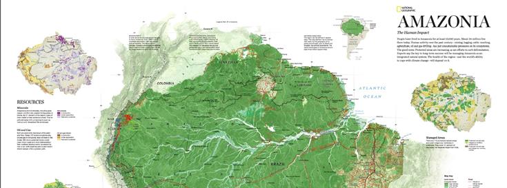 New Amazon-themed map and interactive site from National Geographic