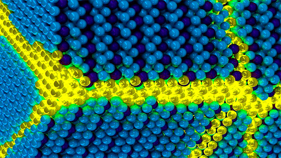 excitonium_ Peter Abbamonte UI Department of Physics and Frederick Seitz Materials Research Laboratory Artist’s depiction of the collective excitons of an excitonic solid. Image courtesy of Peter Abbamonte, U. of I. Department of Physics and Frederick Seitz Materials Research Laboratory